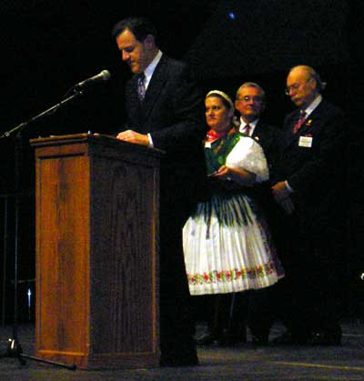 Robert Ivany at the closing ceremony