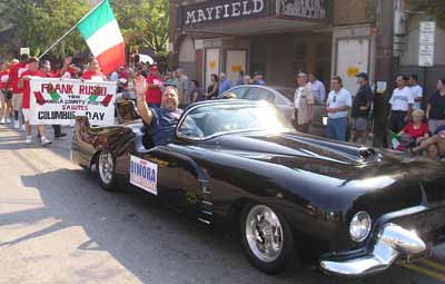 Cuyahoga County Commissioner Jimmy Dimora in the Batmobile