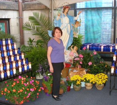 Carmelina Vitullo at the Shrine to Mary