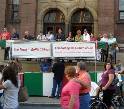 On the steps of Holy Rosary Church