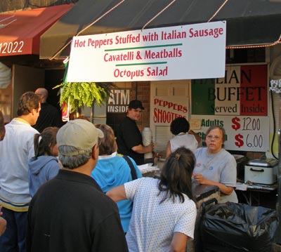 Italian food at Feast of Assumption - Little Italy Cleveland - Octopus Salad