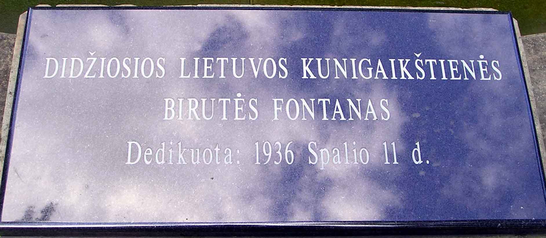 The Fountain of Biruta in the Lithuanian Cultural Garden