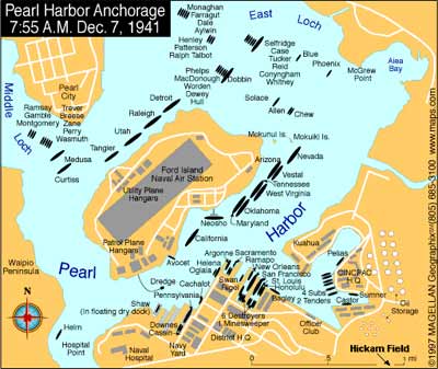 Pearl Harbor Map 1941