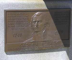 Pulaski Square plaque