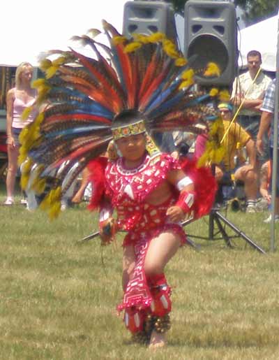 ateck Aztek Indian dancer - Cleveland Powwow