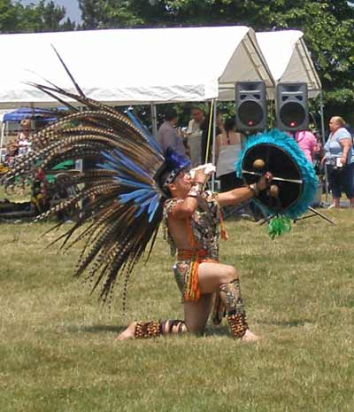 ateck Aztek Indian dancer - Cleveland Powwow