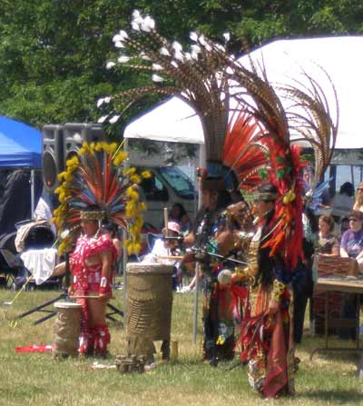 Aztec Aztek Indian drummers - Cleveland Powwow