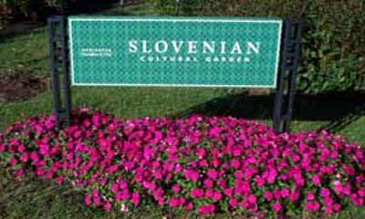 Slovenian Cultural Garden sign