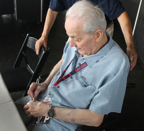 Rocky Colavito signing my baseball