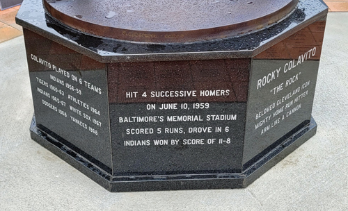 Rocky Colavito statue in Cleveland's Little Italy