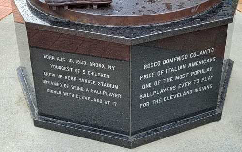 Rocky Colavito statue in Cleveland's Little Italy