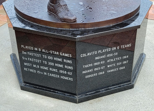 Rocky Colavito statue in Cleveland's Little Italy