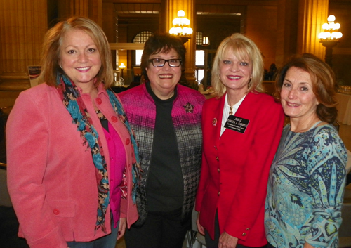 Molly Carlin, President of Cleveland American Veterans Association, Lucy Stickan, Senator Rob Portmans Office, Judge Pamela Barker, Cuyahoga County Court of Common Pleas, 