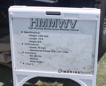 Marine Week Cleveland HMMWV