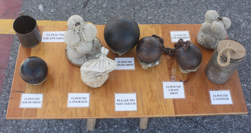 carronade cannon balls like those used by Oliver Hazard Perry in the Battle of Lake Erie in the War of 1812