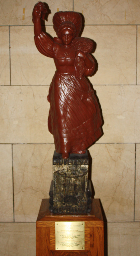 Slovenian Lady statue at Cleveland City Hall