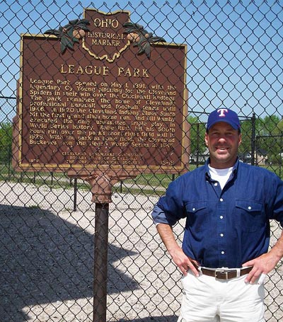 Author Rick Bloom at League Park 2008