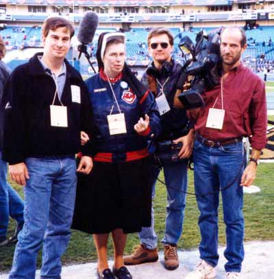 Sister Assumpta with the TV Crew