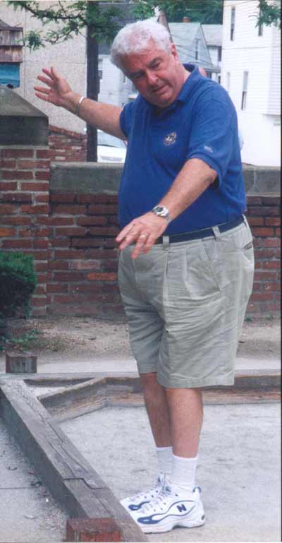 John Feighan playing Bocce Ball