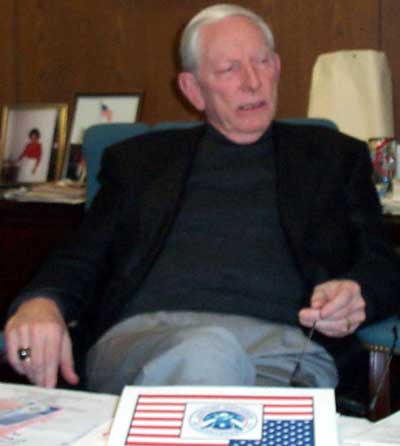 Sheriff Gerald McFaul in his office