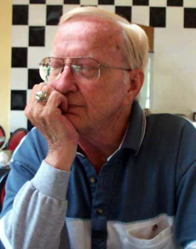 Gib Shanley wearing his 1964 Browns championship ring