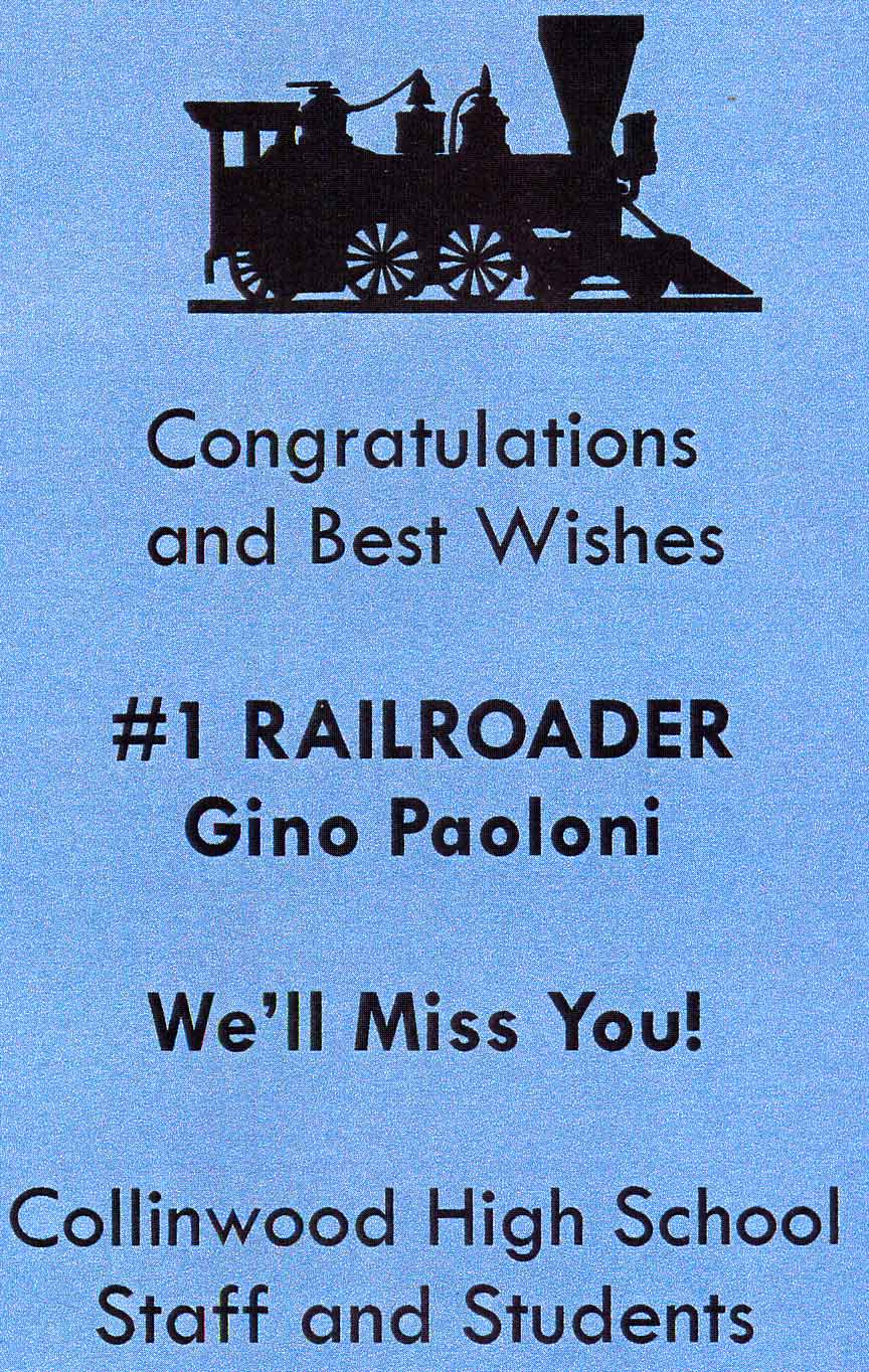 Collinwood High School Gino Paoloni