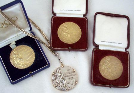 Harrison Dillard's 4 Olympic Gold Medals (photos by Debbie Hanson)