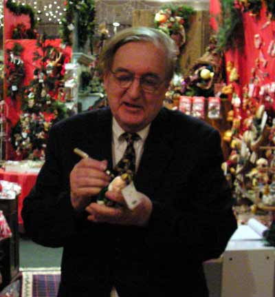 Mr. Christmas Bill Hixson with ornament