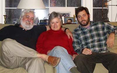 Jim, Cindy and Chad Cookinham at home in 2004