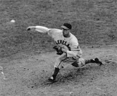 Bob Feller pitching