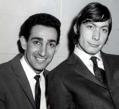 Larry Morrow with Rolling Stones drummer Charlie Watts