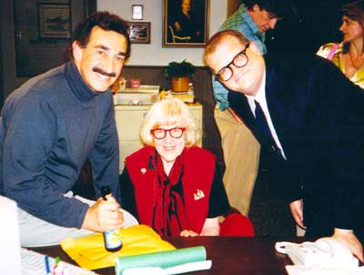 Larry Morrow and Jane Scott with Drew Carey