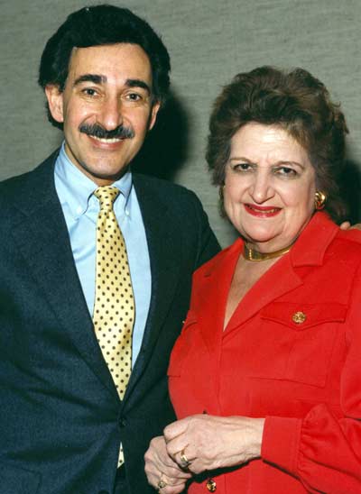 Larry Morrow with Helen Thomas of UPI