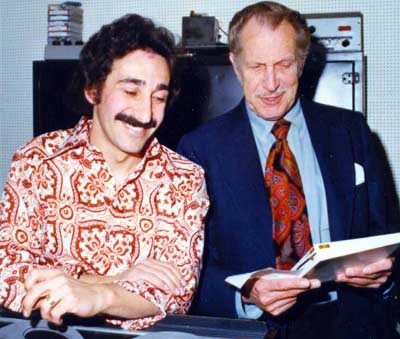 Larry Morrow with Vincent Price