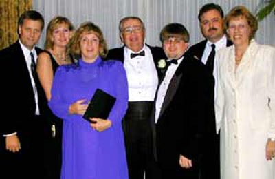 Neil Zurcher and family at Silver Circle Awards presentation