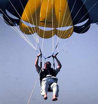 Neil Zurcher parasailing