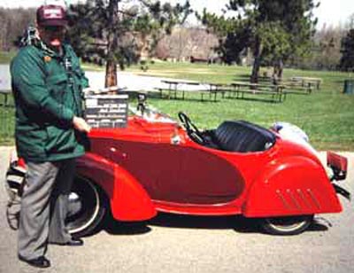 Neil Zurcher with 1940 American Bantam Roadster