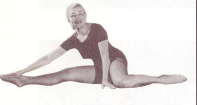 Paige Palmer stretching