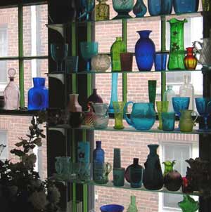 Part of Richard's glass collection