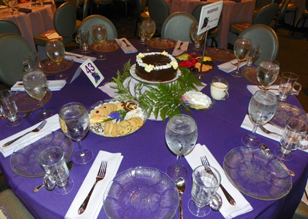 Violet table setting for Violet Spevack