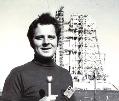 Tim Taylor on Launch Pad 39A for the Apollo 13 lift-off on April 11, 1970