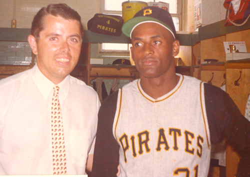 Tom Eakin with Roberto Clemente