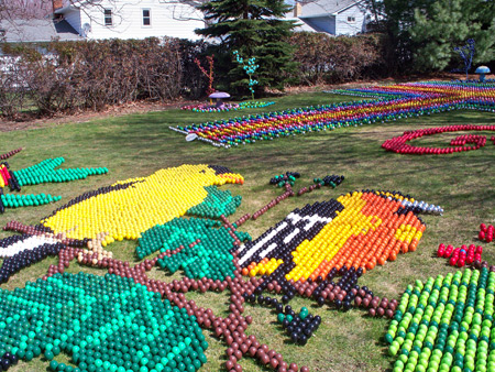 Easter egg display at Egg Shell Land in Lyndhurst Ohio