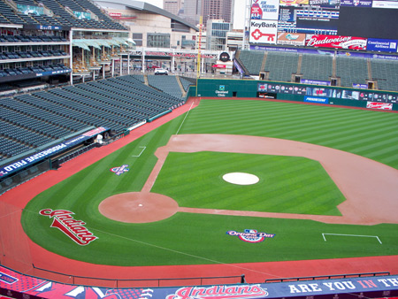 View from the Cleveland Indians fan cave