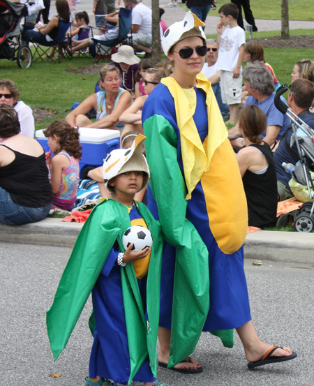 Bird mom and son at Parade the Circle in University Circle