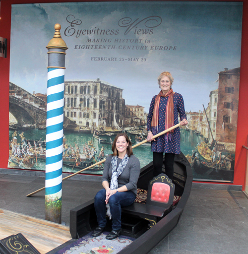 Robin VanLear, CMA Artistic Director Community Arts and Associate Director Stefanie Taub in gondola