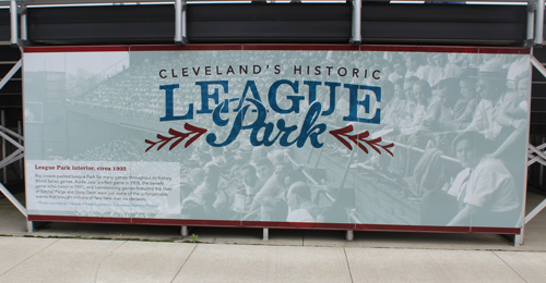 League Park in Cleveland sign