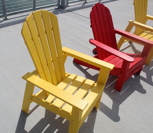 Adirondack chairs at Euclid Beach pier
