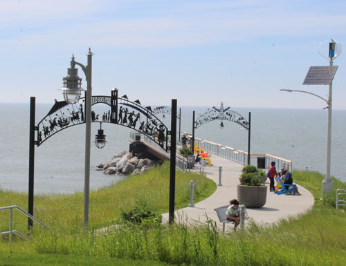 New Euclid Beach Park Pier in Cleveland