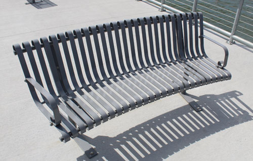 Bench at Euclid Beach pier